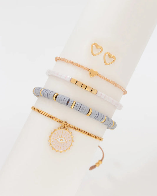 Set x 4 Pulseras Intución + Pendientes