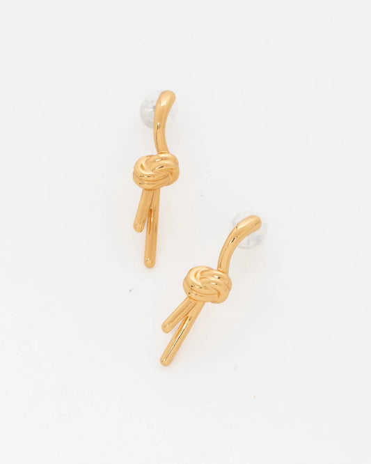 Pendientes Lazo Amor Gold