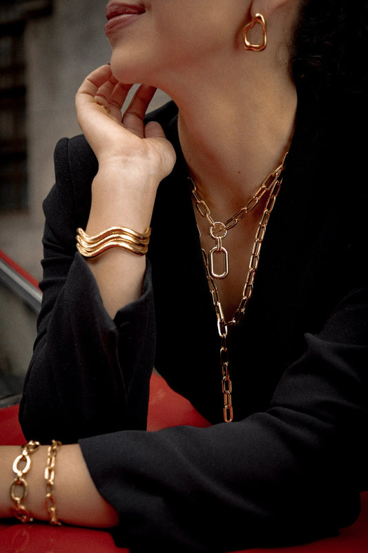 Corbatin Rectangular Gold