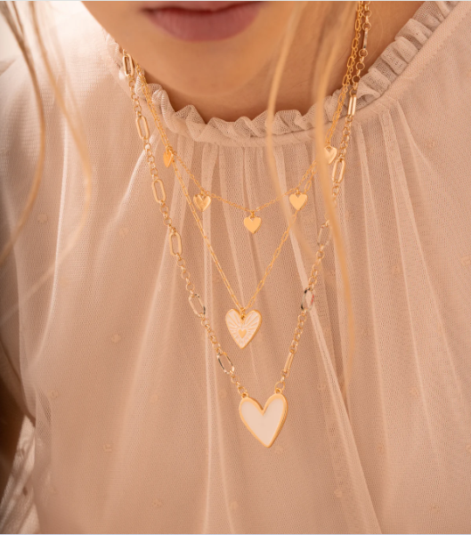 Set Chains x3 Heart Avm