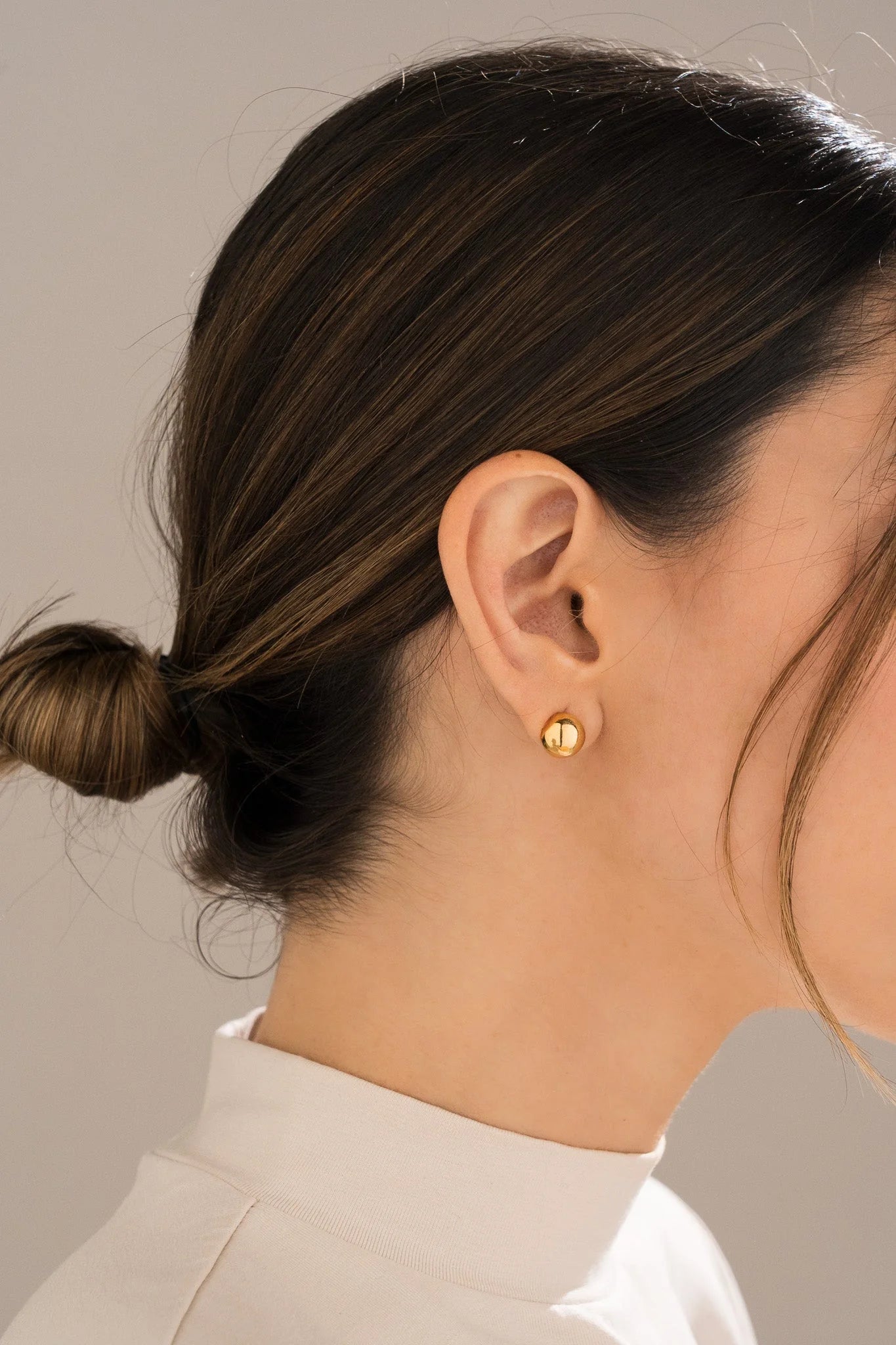 Mini Gold Ball Earrings 