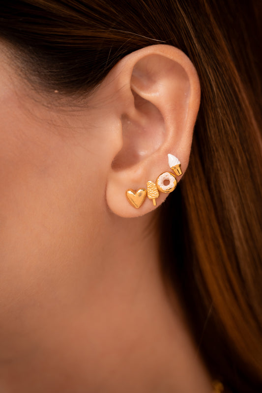 Set of 5 Ice Cream Pearl Earrings
