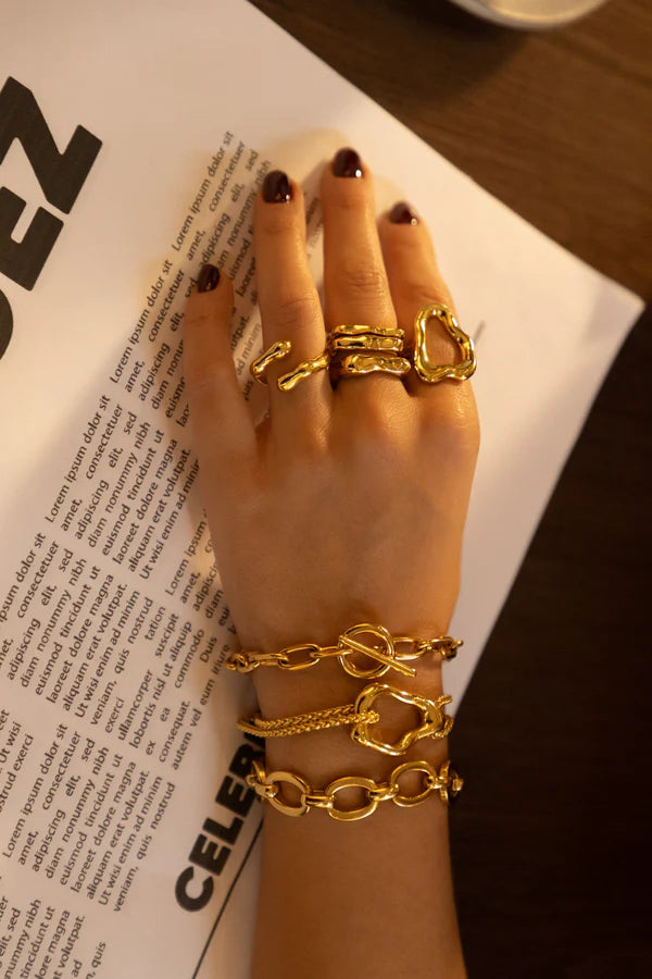 Set of 3 Wave Rings
