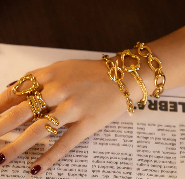Set of 3 Wave Rings