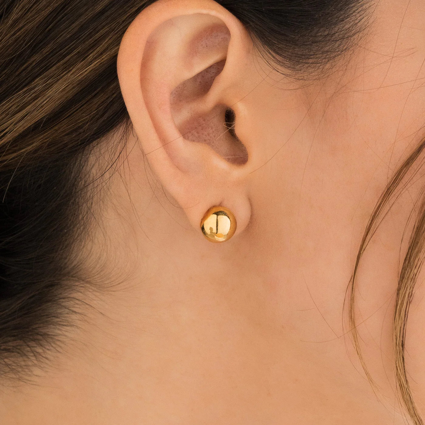 Mini Gold Ball Earrings 