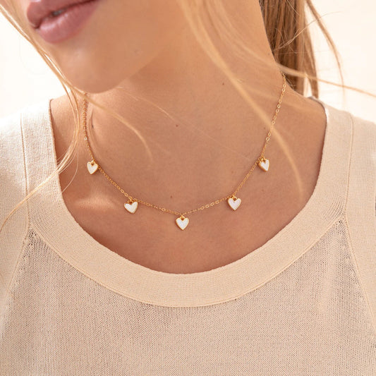 Multi-Heart Chain + Earrings