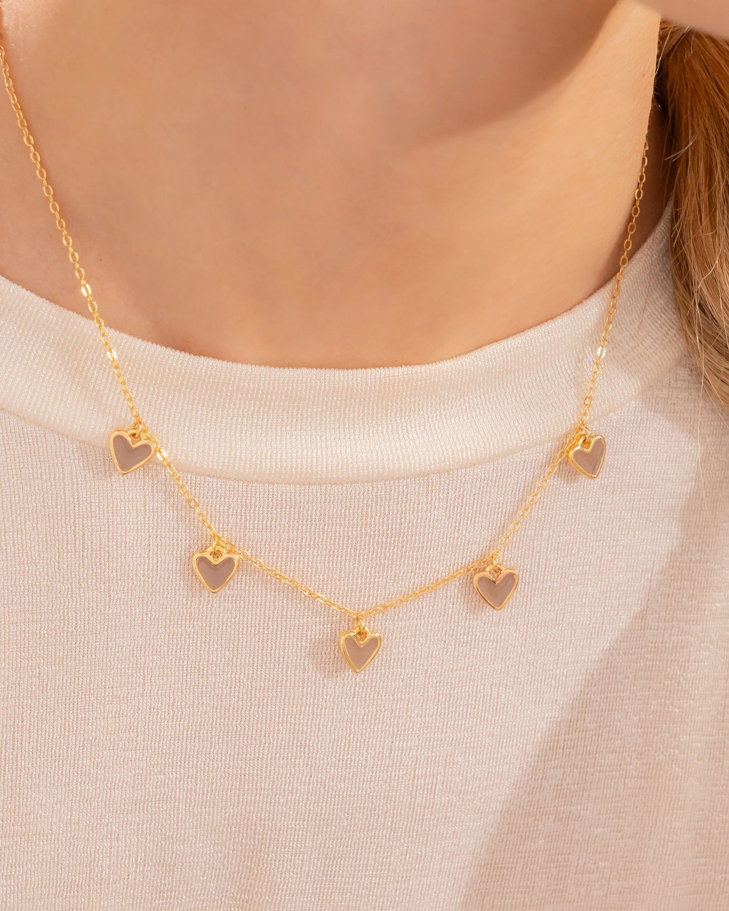 Multi-Heart Chain + Earrings
