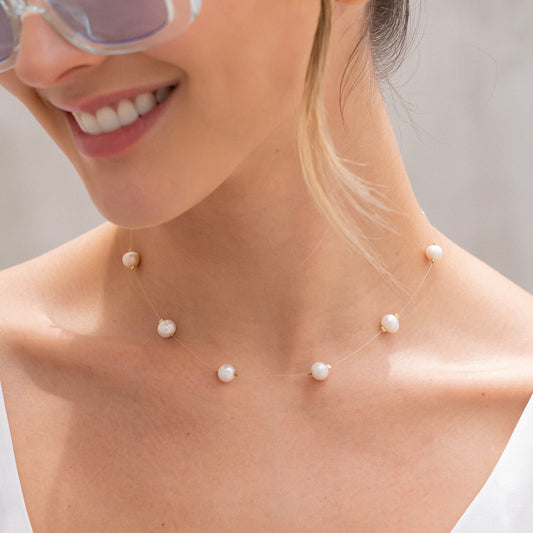 Pearl Choker + Earrings