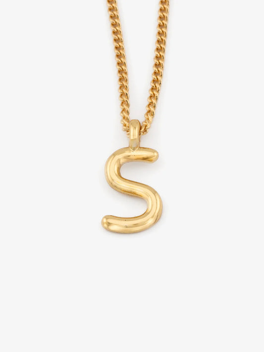 Letter Necklace + Earrings