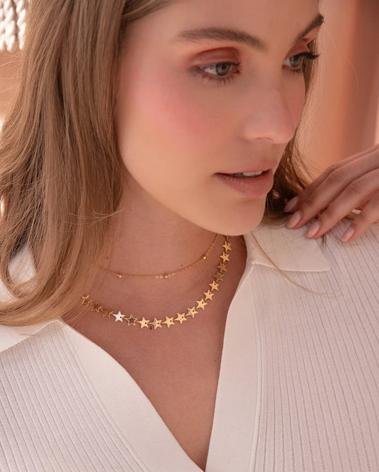 Star Pellets Choker + Earrings