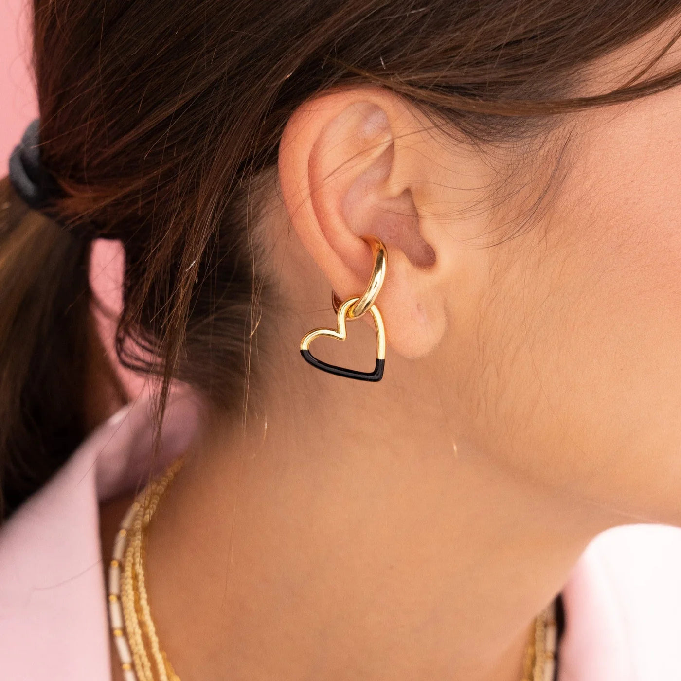 Earcuff Heart Pendant