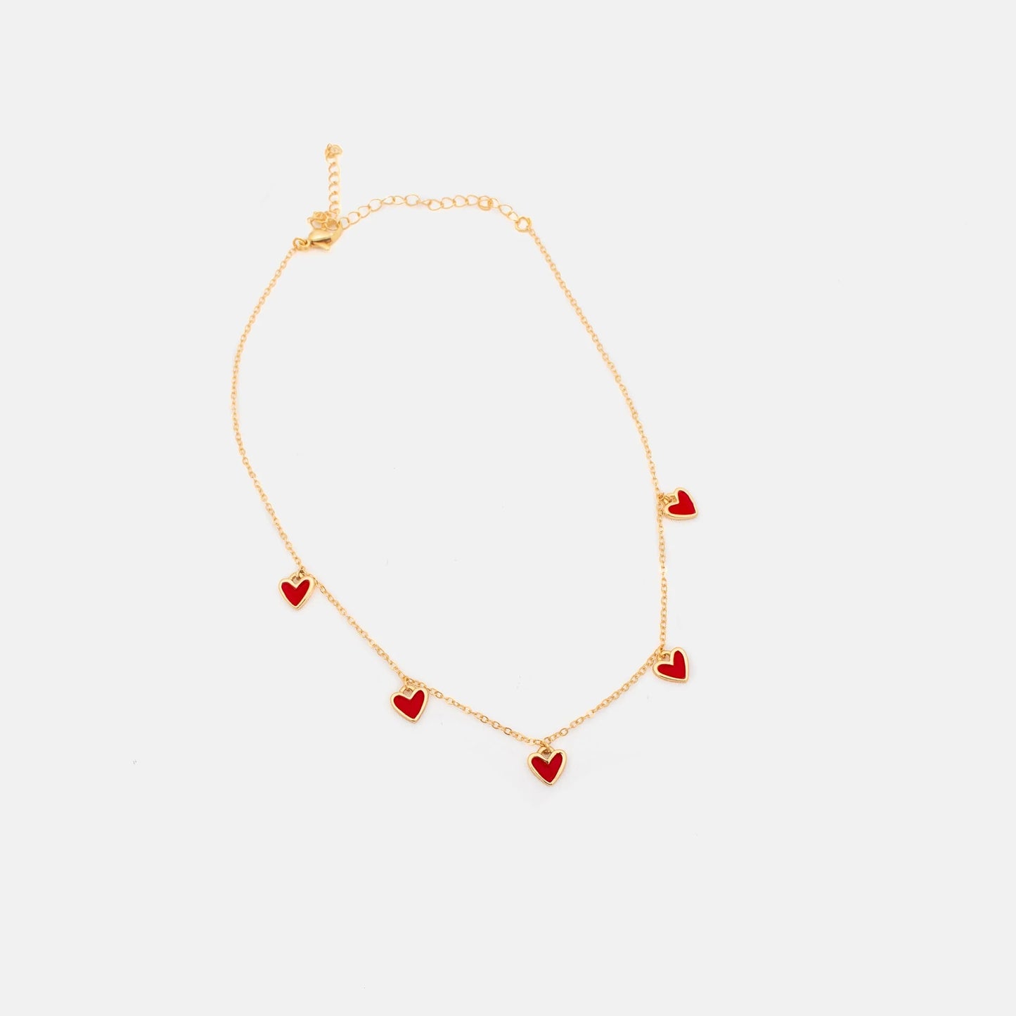 Multi-Heart Chain + Earrings