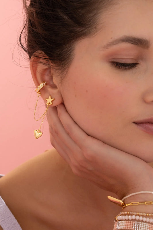 Set of 2 Star Love Earcuffs