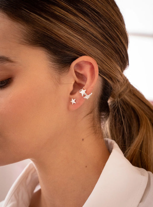 Set Of 1 Pair Of Polka Dots And 1 Earcuff