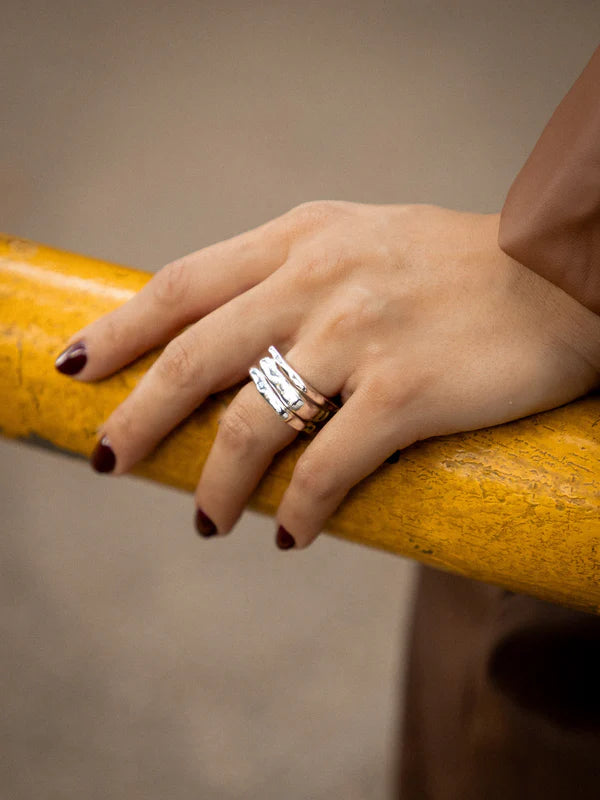 Set of 3 Wave Rings