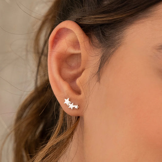 Pendientes Multi Estrella Mini Plata