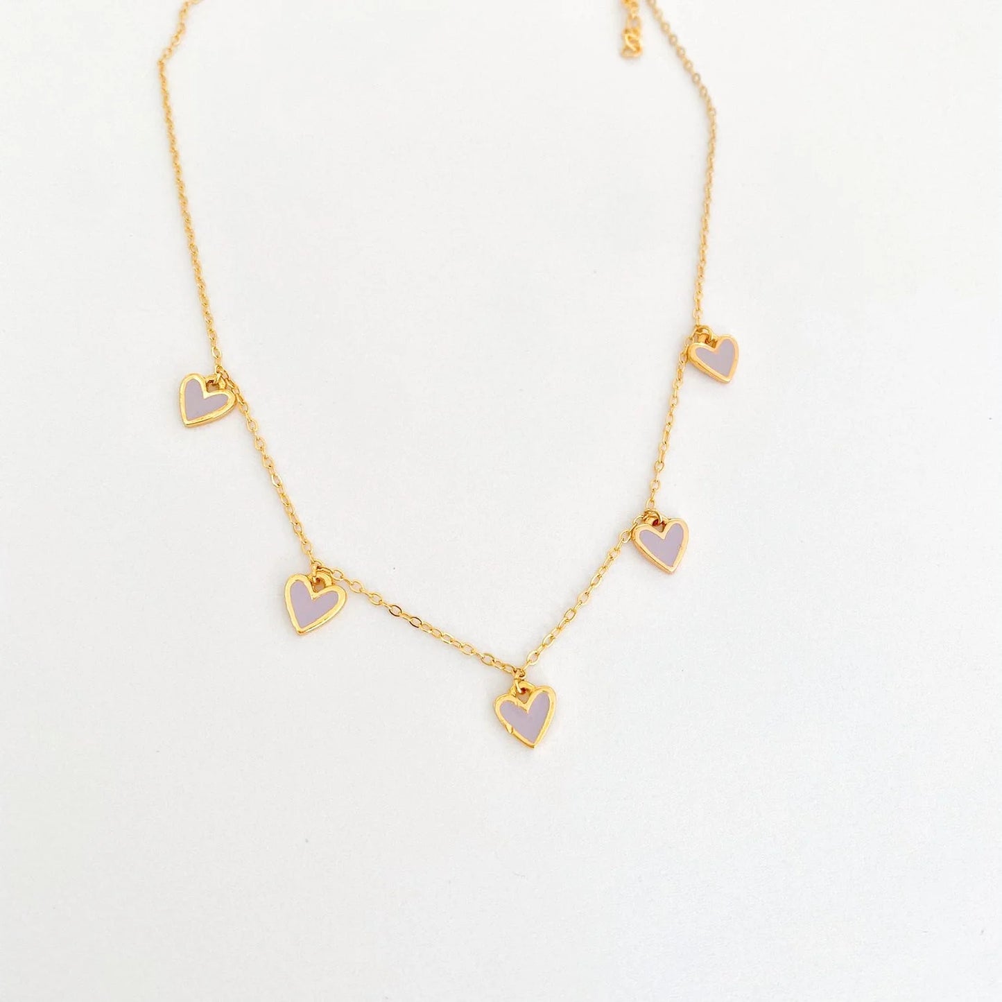 Multi-Heart Chain + Earrings